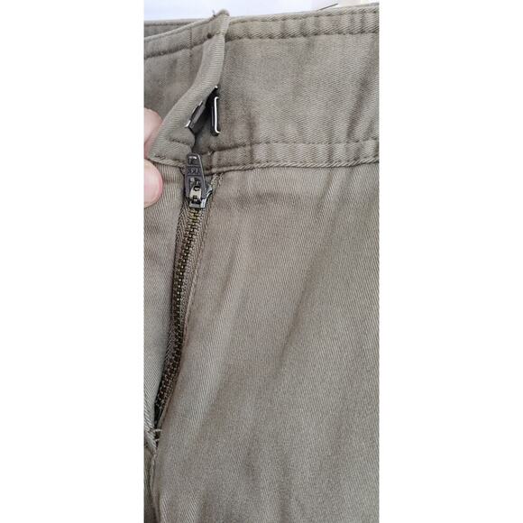 Talbots Signature Army Green Jeans Pants Size 4 side leg zipper - Picture 8 of 10